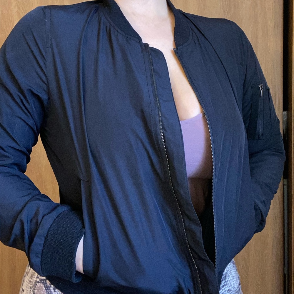 Black bomber jacket